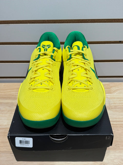 Nike Kobe 8 Protro Oregon Ducks Yellow PE Player Exclusive Sz 12
