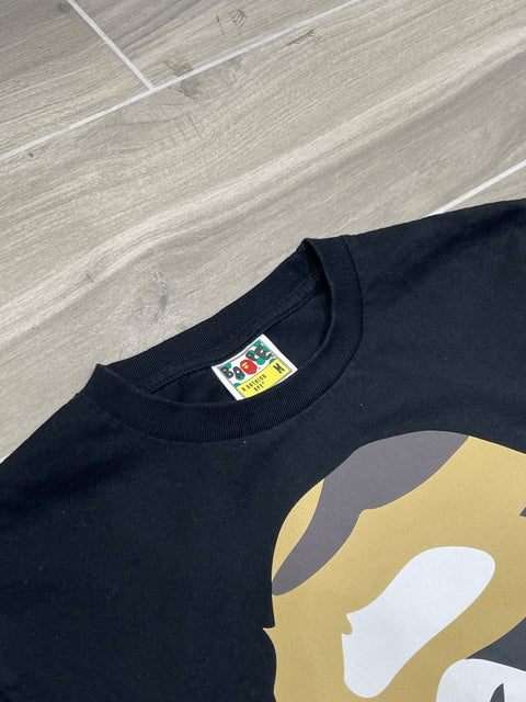 BAPE Trial Camo Big Ape Head Tee Black/Green Sz M