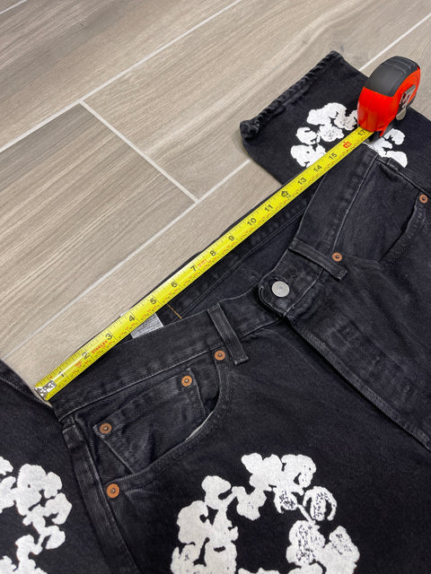 Denim Tears x Levi's Cotton Wreath 501 Black Jeans 33x32