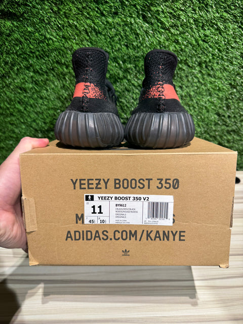 adidas Yeezy Boost 350 V2 Core Black Red Sz 11