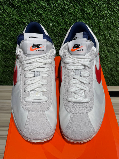Nike Zoom Cortez SP sacai White University Red Blue Sz 9.5