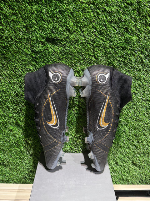 Nike Mercurial Superfly 8 FG Black Metallic Silver Gold Sz 10.5