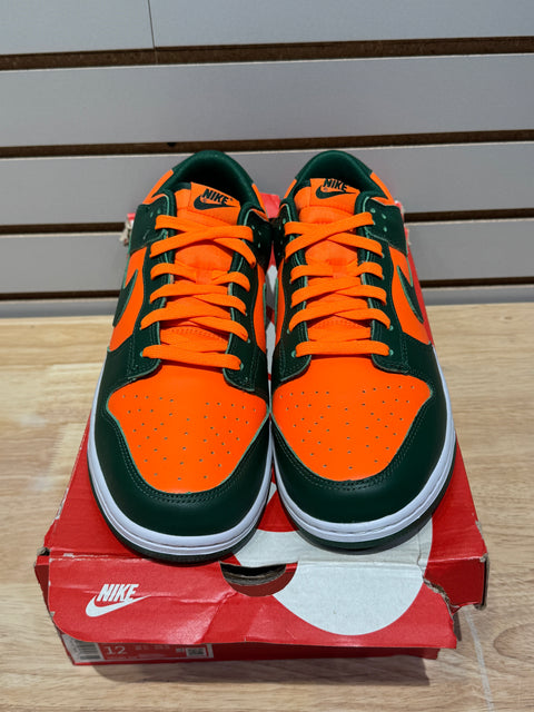 Nike Dunk Low Retro Miami Hurricanes Sz 12
