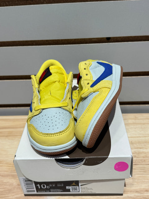 Jordan 1 Retro Low OG SP Travis Scott Canary (TD) Sz 10c