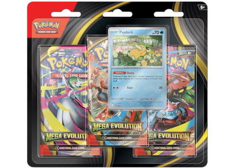 2025 Pokémon Mega Evolution 3-Pack Blister Pack (Psyduck)
