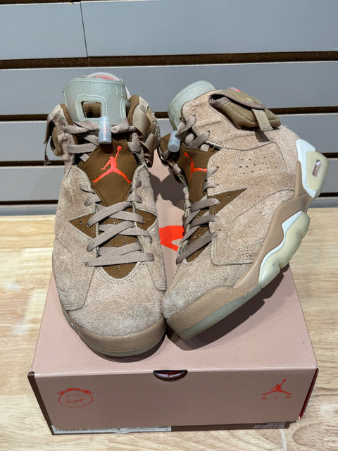 Jordan 6 Retro Travis Scott British Khaki Sz 9