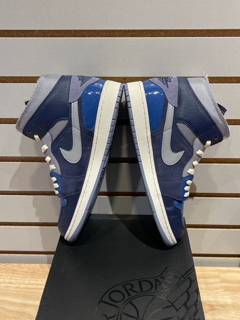 Jordan 1 Mid SE Craft Obsidian French Blue Ashen Slate White Sz 10