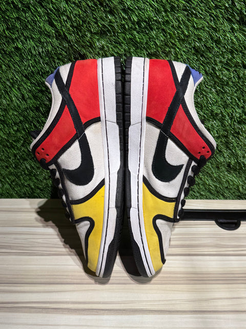 Nike SB Dunk Low Piet Mondrian Sz 10M.