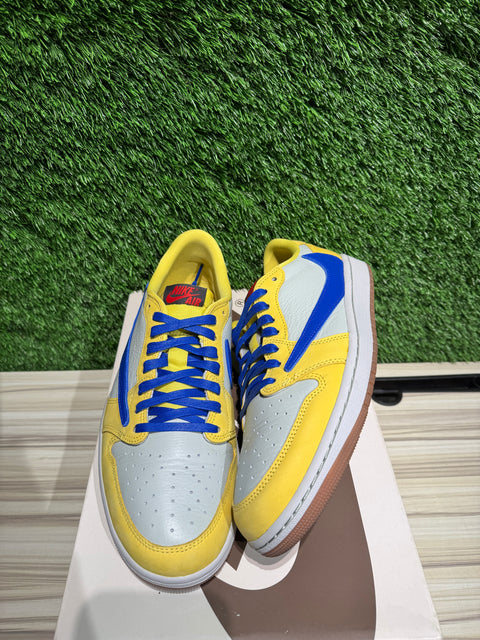 Jordan 1 Retro Low OG SP Travis Scott Canary (Women's) Sz 10.5M