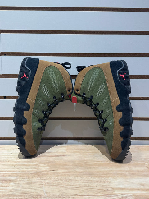 Jordan 9 Retro Boot NRG Military Brown Legion Green Sz 12