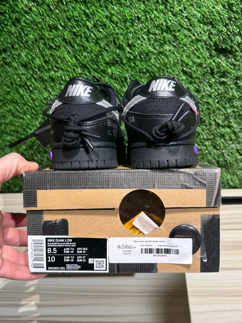 Nike Dunk Low Off-White Lot 50 Sz 8.5M