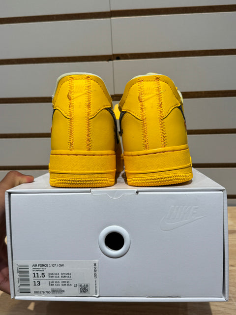 Nike Air Force 1 Low Off-White ICA University Gold Sz 11.5