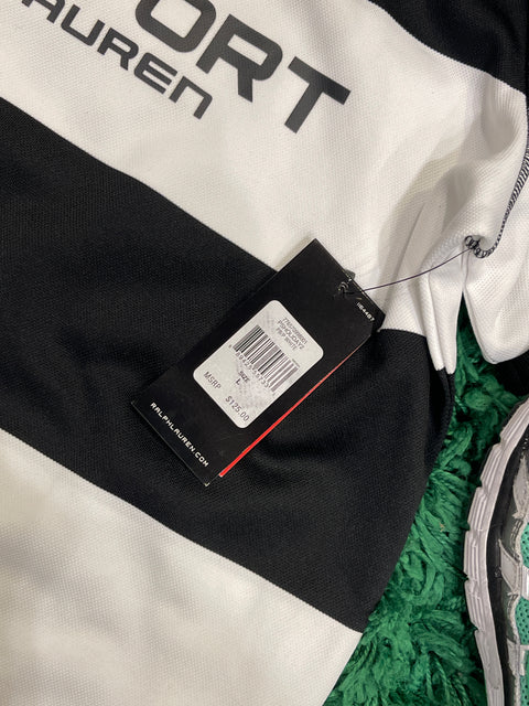 Polo Sport Ralph Lauren NWT Rugby Football Short Sleeve Striped Shirt