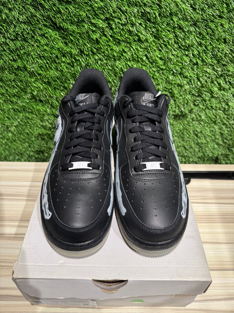 Nike Air Force 1 Low Black Skeleton Halloween (2019) Sz 10M