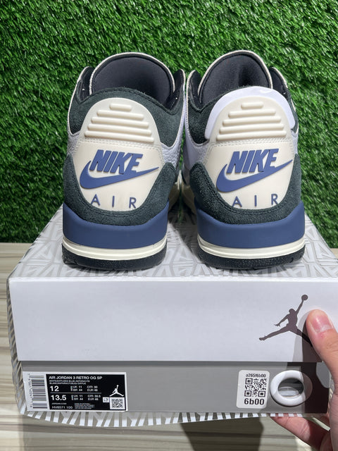Jordan 3 Retro OG SP A Ma Maniére Diffused Blue Diffused Blue Sz 12