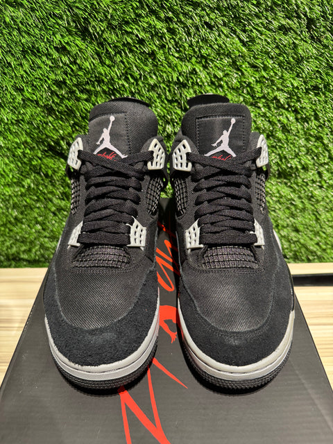 Jordan 4 Retro SE Black Canvas Sz 10M