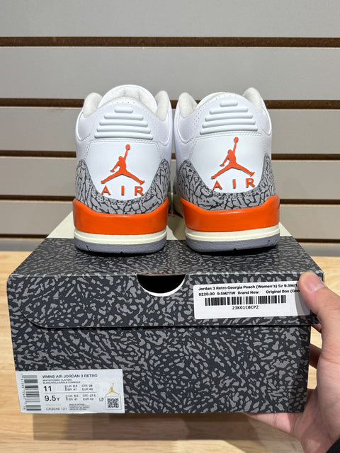 Jordan 3 Retro Georgia Peach (Women's) Sz 9.5M/11W