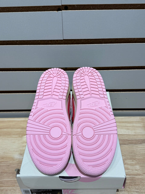 Jordan 1 Retro Low OG SP Travis Scott Sail Tropical Pink (PS) Sz 3Y