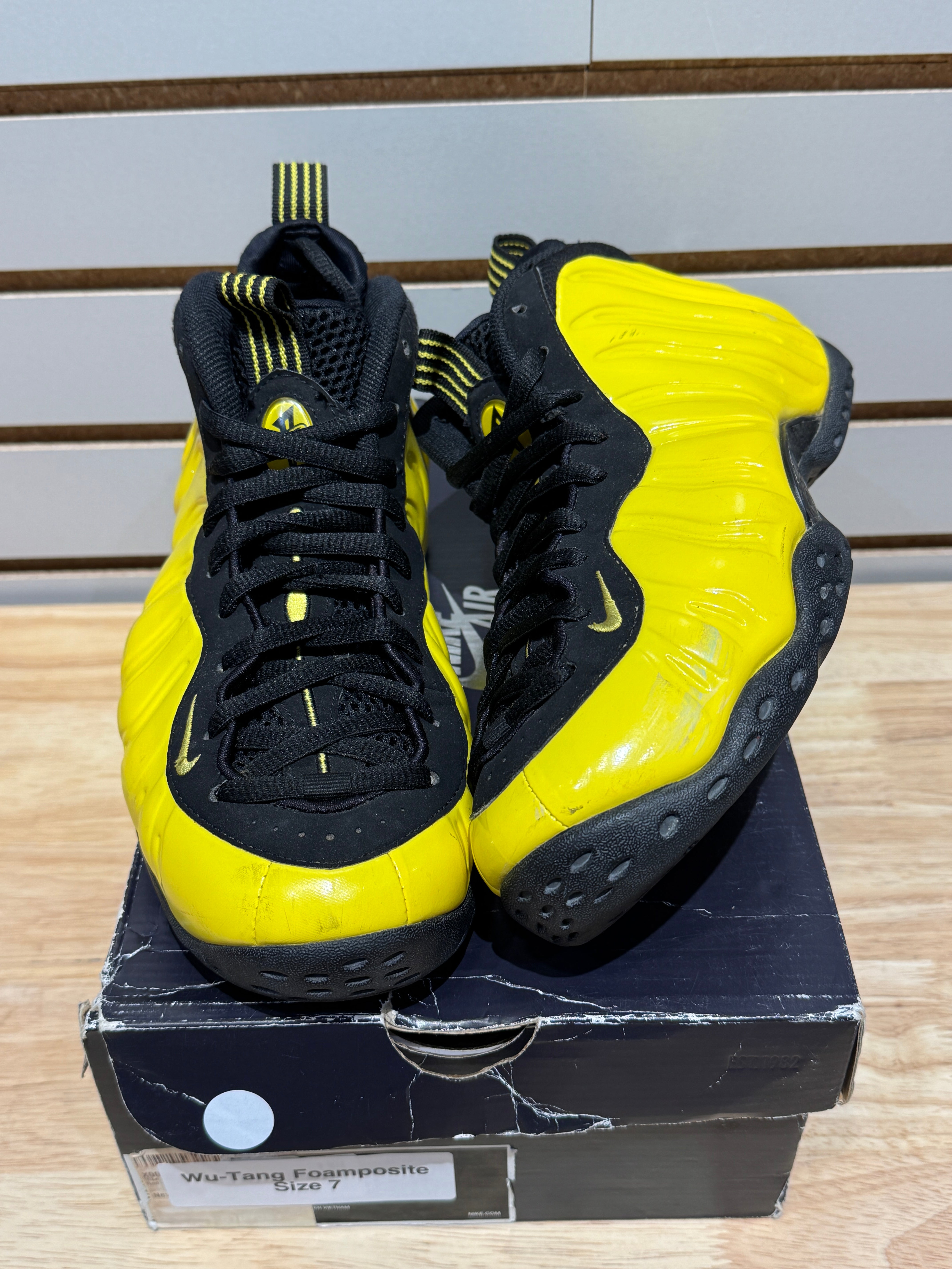 Nike Air Foamposite One Wu-Tang Optic Yellow Sz 7 – Sneak City
