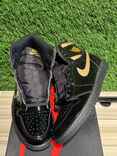 Jordan 1 Retro High Black Metallic Gold (2020) Sz 8.5
