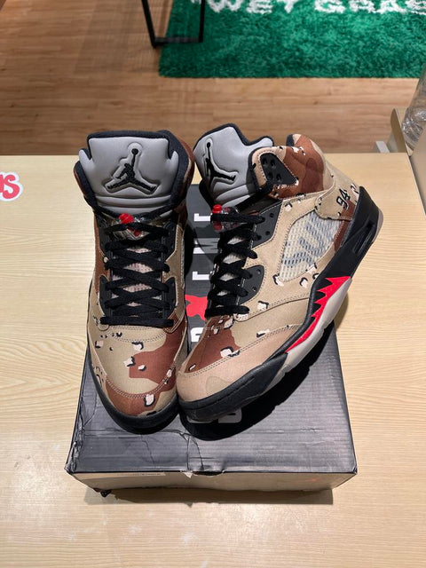 Jordan 5 Retro Supreme Desert Camo Sz 13