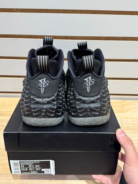 Nike Air Foamposite One All-Over Swoosh Black Sz 11