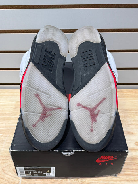 Jordan 5 Retro Fire Red Silver Tongue (2020) Sz 11