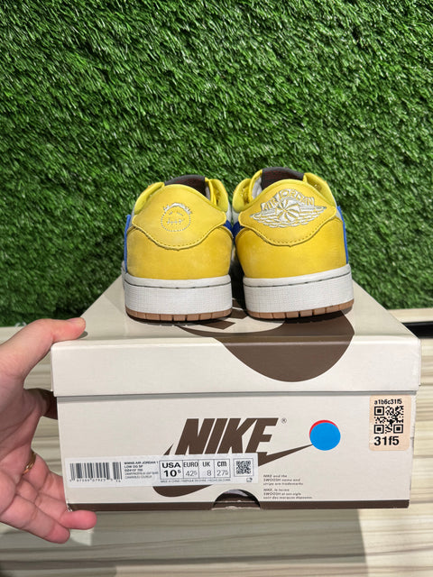 Jordan 1 Retro Low OG SP Travis Scott Canary (Women's) Sz 10.5W/9M