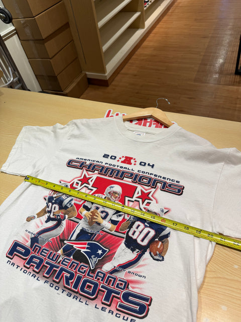 Vintage New England Patriots 2004 AFC Champions Tee Sz L