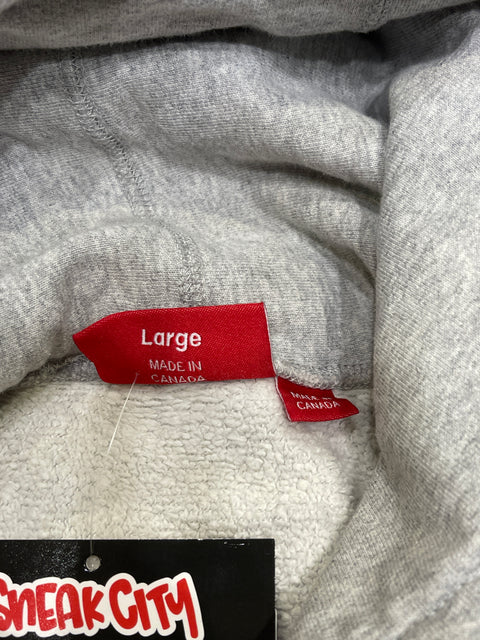 Supreme Box Logo Pullover Hoodie Heather Grey Sz L