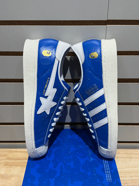 adidas Superstar Vintage Bape Blue White Sz 10.5