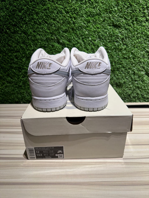 Nike SB Dunk Low Supreme 94 White Metallic Silver Sz 12M