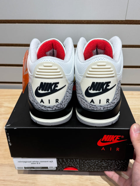 Jordan 3 Retro White Cement Reimagined Sz 9.5