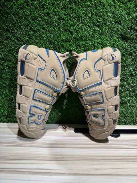 Nike Air More Uptempo 96 Limestone Valerian Blue Sz 9.5