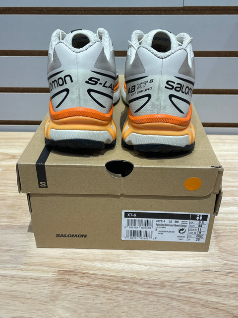 Salomon XT-6 Rainy Day Vibrant Orange Size 10