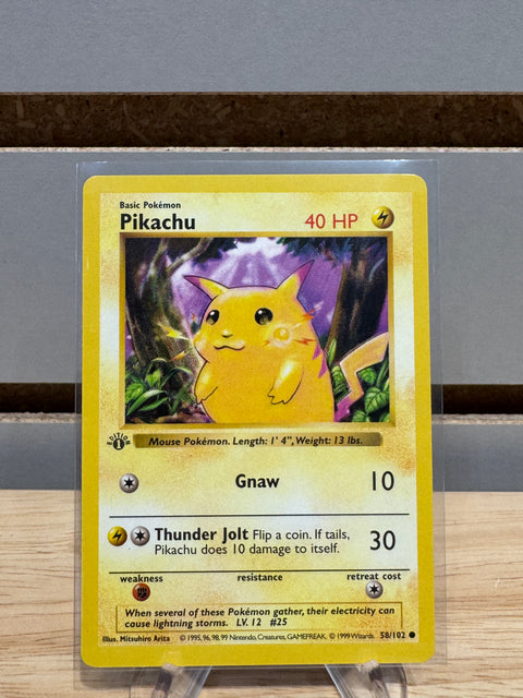 Pikachu - Pokemon Base Set (Shadowless) (BSS) (First Edition)