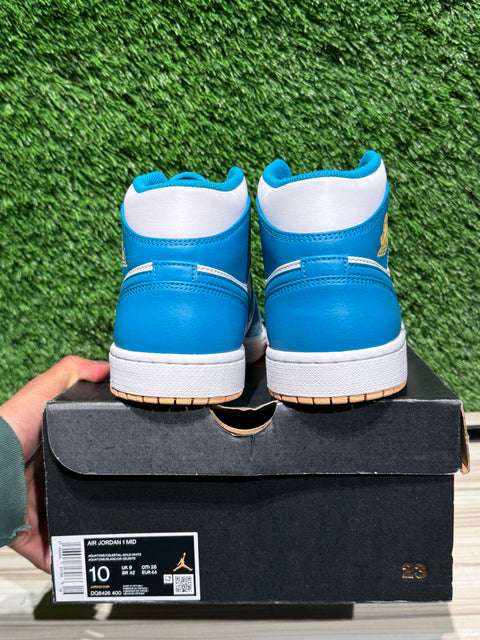 Jordan 1 Mid Aquatone Sz 10
