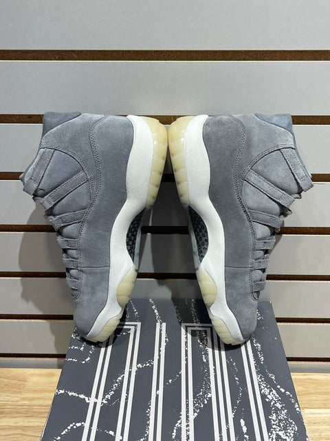 Jordan 11 Retro Pinnacle Grey Suede Sz 9