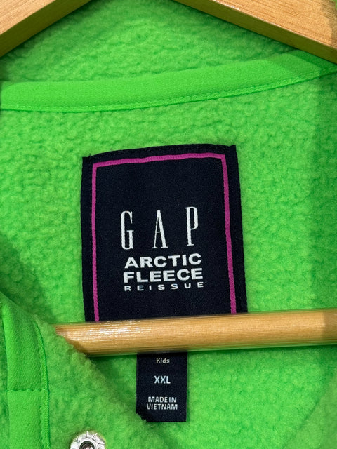 NWT Unique GAP Y2k Neon Green Snap T Arctic Fleece Sz Youth XXL