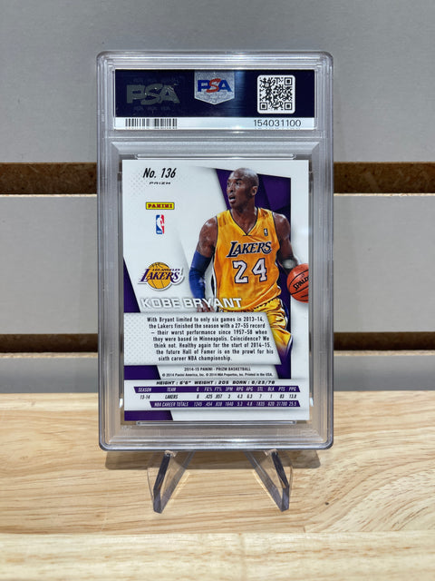 2014 Panini Prizm Kobe Bryant Green Prizm #136 PSA 10