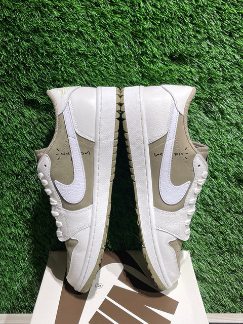 Jordan 1 Retro Low Golf Travis Scott Neutral Olive Sz 11M