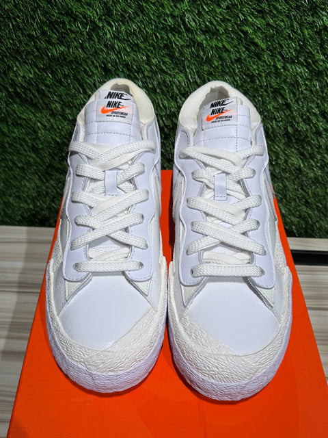 Nike Blazer Low sacai White Patent Leather Sz 11.5