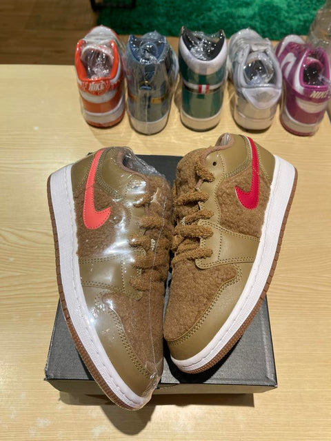 Jordan 1 Low Utility Teddy Bear (GS) Sz 4.5Y/6W