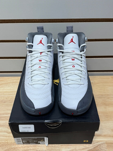Jordan 12 Retro White Dark Grey (GS) Sz 6.5Y