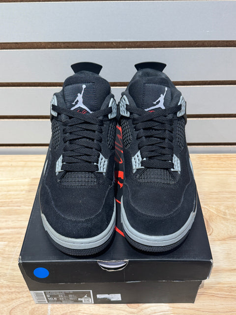 Jordan 4 Retro SE Black Canvas Sz 9M