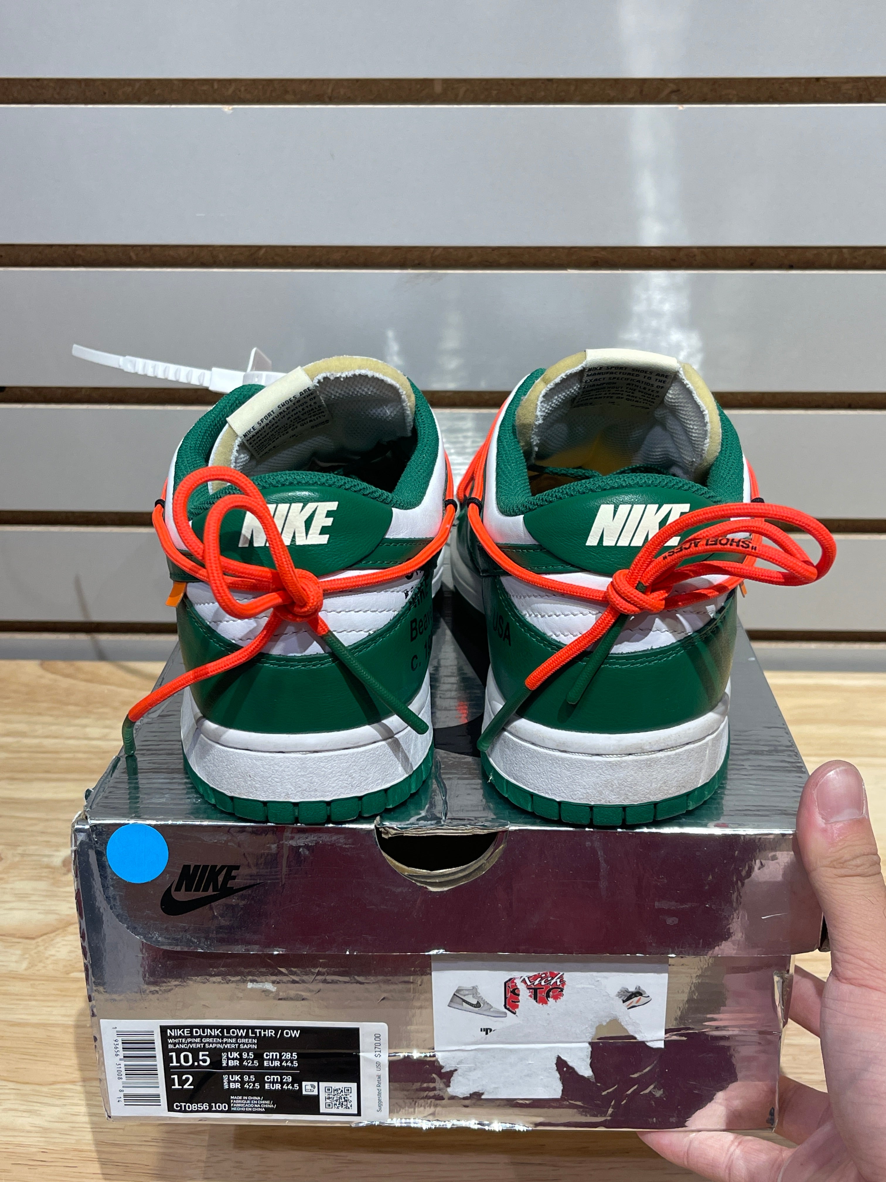 Nike Dunk Low Off-White Pine Green Sz 10.5 – Sneak City