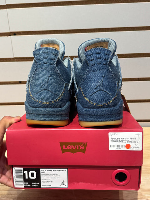 Jordan 4 Retro Levi's Denim (Blank Tag) Sz 10