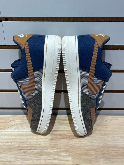 Nike Air Force 1 Low '07 PRM Tweed Midnight Navy Corduroy Sz 10