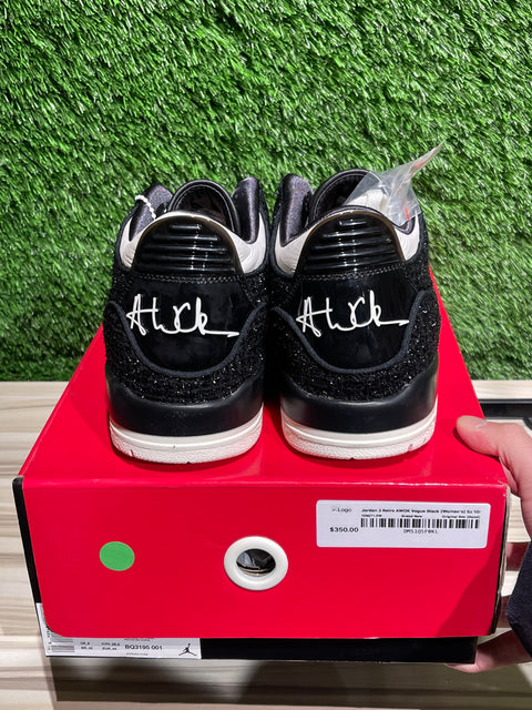 Jordan 3 Retro AWOK Vogue Black (Women's) Sz 10M