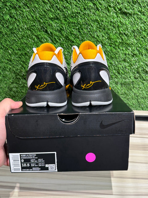Kobe 6 Protro Playoff Pack White Del Sol Sz 9
